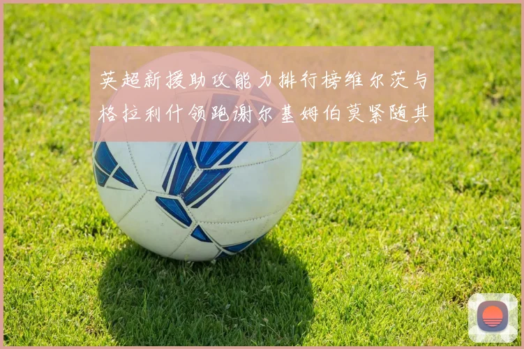 英超新援助攻能力排行榜维尔茨与格拉利什领跑谢尔基姆伯莫紧随其后